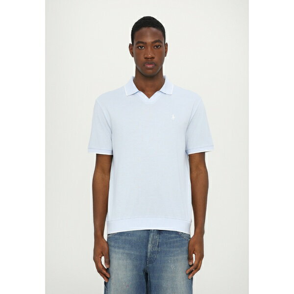 ラルフローレン メンズ サンダル シューズ SHORT SLEEVE - Polo shirt - office blue/white