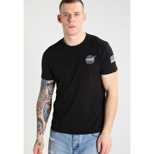 アルファインダストリーズ メンズ Tシャツ トップス SPACE SHUTTLE T - Print T-shirt - black アルファインダストリーズ メンズ Tシャツ トップス SPACE SHUTTLE T - Print T-shirt - black