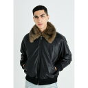 ウィークデイ メンズ サンダル シューズ TORY BOMBER JACKET - Faux leather jacket - black