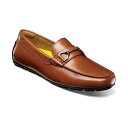 フローシャイム メンズ スリッポン・ローファー シューズ Men's Motor Moc Toe Bit Loafer Cognac