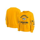 ファナティクス レディース カットソー トップス Women's Gold Nashville Predators Go Team Pullover Sweatshirt Gold(4)