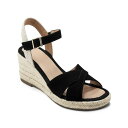 イージースピリット レディース サンダル シューズ Women's Shandra Ankle Strap Round Toe Wedge Sandals Black- Suede and Textile(4)