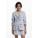デジグアル レディース ジャケット&ブルゾン アウター Women's Textured blazer Blue(4)