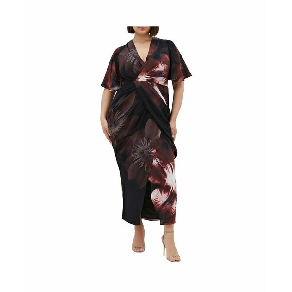 シティーシック レディース ワンピース トップス Plus Size Braelynn Print Maxi Dress Sueded rose
