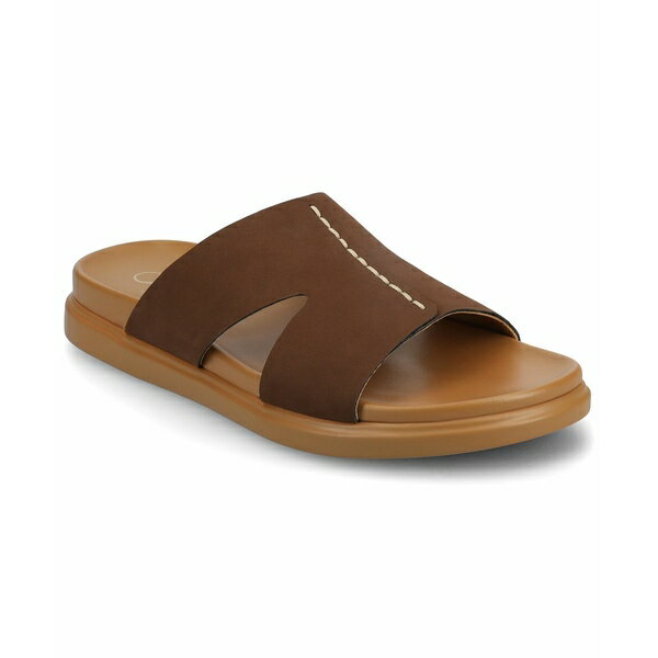 ジャーニーコレクション レディース サンダル シューズ Women's Misey Footbed Slide Flat Sandals Brown