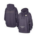 ジョーダン レディース カットソー トップス Women's Purple Los Angeles Lakers Courtside Statement Edition Oversize Pullover Hoodie Purple(4)