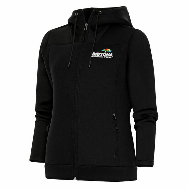 アンティグア レディース ジャケット＆ブルゾン アウター Daytona International Speedway Antigua Women's Protect FullZip Hoodie Black