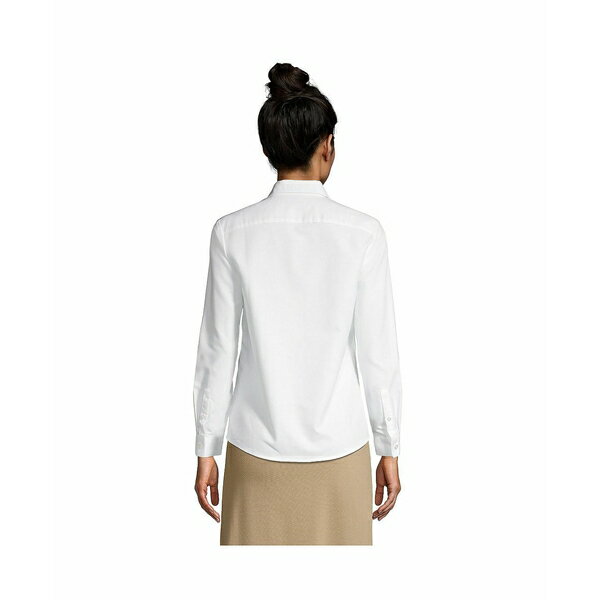 ランズエンド レディース シャツ トップス School Uniform Women 039 s Tall Long Sleeve Oxford Dress Shirt White