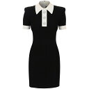 バルマン レディース ポロシャツ トップス Knitted Mini Polo Dress Black