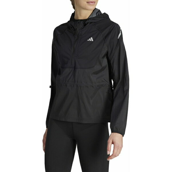 アディダス レディース シャツ トップス adidas Women's Ultimate Running Half-Zip Jacket Black