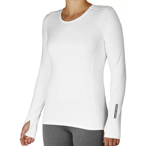 zbg`[Y fB[X Vc gbvX Hot Chillys Women's Micro-Elite Chamois Crewneck Top White