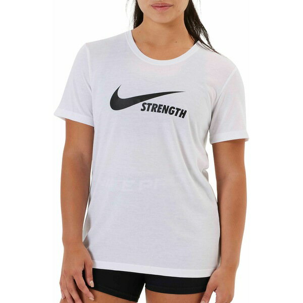 iCL fB[X Vc gbvX Nike Women's Dri-FIT Strength T-Shirt White/Black