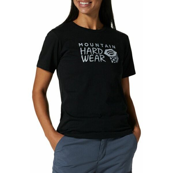 マウンテンハードウェア レディース シャツ トップス Mountain Hardwear Women's MHW Logo Short Sleeve Shirt Black