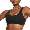 ナイキ レディース カットソー トップス Nike Women's One Scoop Light-Support Lightly Lined Ribbed Sports Bra Black