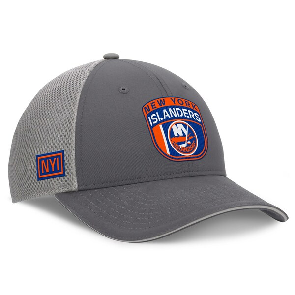 ファナティクス メンズ 帽子 アクセサリー New York Islanders Fanatics Authentic Pro Home Ice Trucker Adjustable Hat Gray