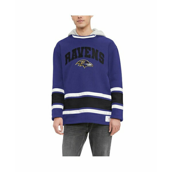 トミー ヒルフィガー メンズ パーカー・スウェットシャツ アウター Men's Purple Baltimore Ravens Ivan Fashion Pullover Hoodie Purple(4)