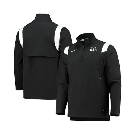ナイキ メンズ パーカー・スウェットシャツ アウター Men's Black Team USA On-Field Quarter-Zip Jacket Black ナイキ メンズ パーカー・スウェットシャツ アウター Men's Black Team USA On-Field Quarter-Zip Jacket Black
