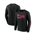 ファナティクス メンズ シャツ トップス Men's Black Oklahoma Sooners Broad Jump 2-Hit Long Sleeve T-shirt Black(4)