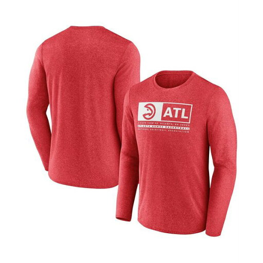 ファナティクス メンズ シャツ トップス Men's Heather Red Atlanta Hawks Three-Point Play T-shirt Heather Red ファナティクス メンズ シャツ トップス Men's Heather Red Atlanta Hawks Three-Point Play T-shirt Heather Red