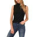 セセ レディース カットソー トップス Women's Sleeveless Mock Neck Wide Rib Knit Top Rich Black(4)