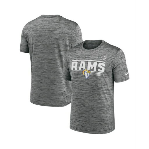 ナイキ メンズ シャツ トップス Men's Gray Los Angeles Rams Yardline Velocity Performance T-shirt Gray ナイキ メンズ シャツ トップス Men's Gray Los Angeles Rams Yardline Velocity Performance T-shirt Gray
