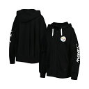 エムエスエックスバイミカエルストラハン レディース パーカー・スウェットシャツ アウター Women's Black Pittsburgh Steelers E...