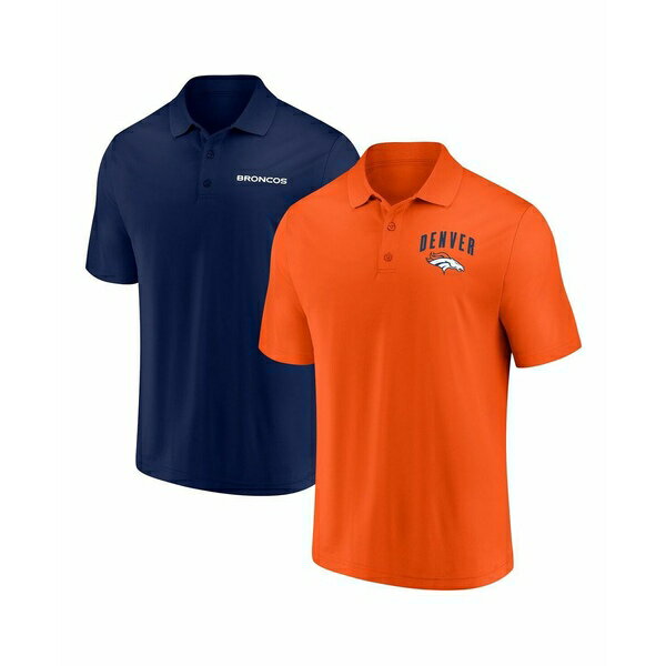 եʥƥ   ȥåץ Men's Denver Broncos Lockup Two-Pack Polo Shirt S...