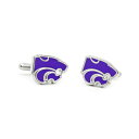 カフリンクス メンズ ピアス・イヤリング アクセサリー Kansas State University Wildcats Cufflinks Purple