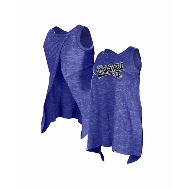 ニューエラ レディース カットソー トップス Women's Purple Baltimore Ravens Space Dye Active Tank Top Purple