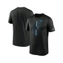 ナイキ メンズ シャツ トップス Men's Black Carolina Panthers Legend Icon Performance T-shirt Black