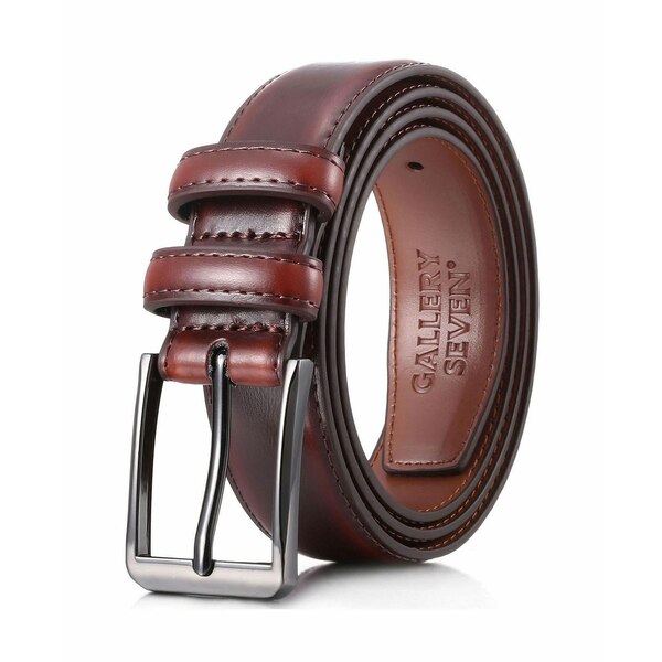 ギャラリー セブン メンズ ベルト アクセサリー Men's Traditional Single Leather Belt Mahagony