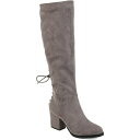 ジャーニーコレクション レディース ブーツ シューズ Women's Leeda Lace Up Detail Knee High Boots Grey