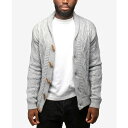 エックスレイ メンズ ニット&セーター アウター Men's Shawl Collar Knit Cardigan Light Gray(4)