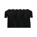 ギャラクシーバイハルビック メンズ Tシャツ トップス Men's Short Sleeve V-Neck T-shirt, Pack of 3 Black X 3(4)