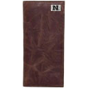 G[OEBO Y z ANZT[ Nebraska Huskers Leather Secretary Wallet with Concho Brown