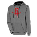 アンティグア メンズ パーカー・スウェットシャツ アウター Houston Rockets Antigua Axe Bunker TriBlend Pullover Hoodie Black