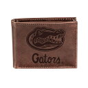 Go[O[G^[vCY Y z ANZT[ Florida Gators Bifold Leather Wallet Brown