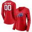 եʥƥ ǥ T ȥåץ Buffalo Bills Fanatics Branded Women's Team Authentic Logo Personalized Name &Number VNeck Long Sleeve TShirt Red