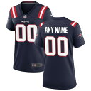 ナイキ レディース ユニフォーム トップス New England Patriots Nike Women's Custom Game Jersey Navy