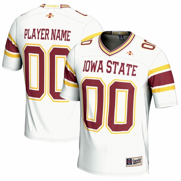 ゲームデイグレーツ メンズ ユニフォーム トップス Iowa State Cyclones GameDay Greats NIL PickAPlayer Football Jersey White