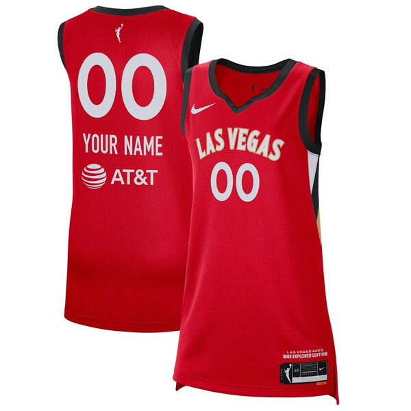 ナイキ メンズ ユニフォーム トップス Las Vegas Aces Nike Unisex 2021 Explorer Edition Victory Custom Jersey Red