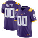 ナイキ メンズ ユニフォーム トップス LSU Tigers Nike PickAPlayer NIL Replica Football Jersey Purple