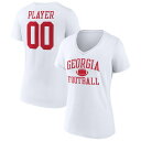 ファナティクス レディース Tシャツ トップス Georgia Bulldogs Football Fanatics Branded Women's PickAPlayer NIL Gameday Tradition VNeck TShirt White