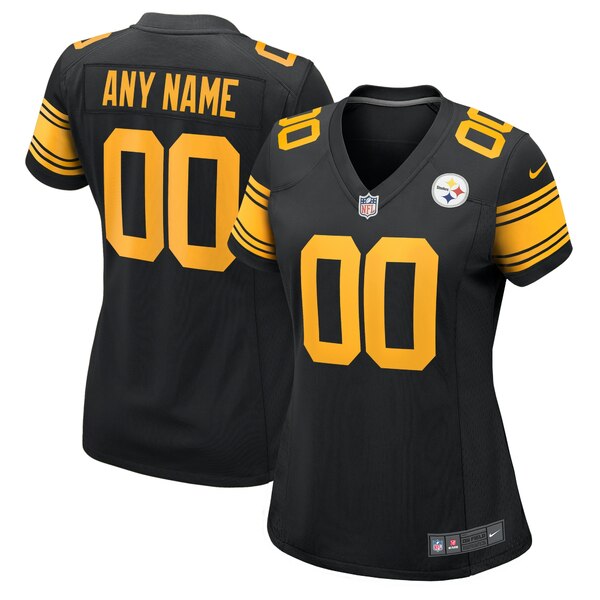 ʥ ǥ ˥ե ȥåץ Pittsburgh Steelers Nike Women's Alternate Custom Game Jersey Black