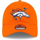 j[G fB[X Xq ANZT[ Denver Broncos New Era Women's Game Day Flower 9TWENTY Adjustable Hat Orange