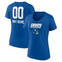 ファナティクス レディース Tシャツ トップス New York Giants Fanatics Branded Women 039 s Personalized Name Number Team Wordmark VNeck TShirt Royal