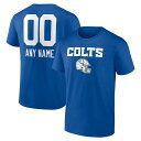 ファナティクス メンズ Tシャツ トップス Indianapolis Colts Fanatics Branded Personalized Name & Number Team Wordmark TShirt Royal