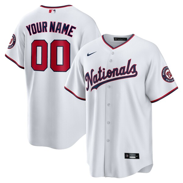 楽天astyナイキ メンズ ユニフォーム トップス Washington Nationals Nike Replica Custom Jersey White