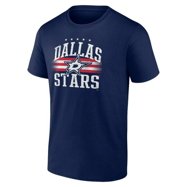 ファナティクス メンズ Tシャツ トップス Dallas Stars Fanatics Branded Americana Team TShirt Navy