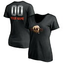 t@ieBNX fB[X TVc gbvX San Francisco Giants Fanatics Branded Women's Personalized Any Name & Number Midnight Mascot VNeck TShirt Black